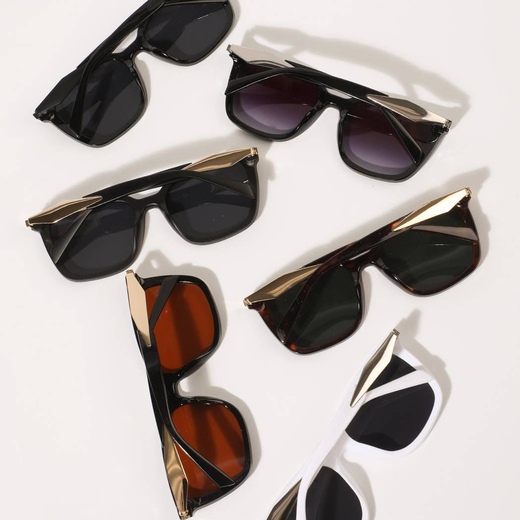 Metal Deco Frame Fashion Sunglasses