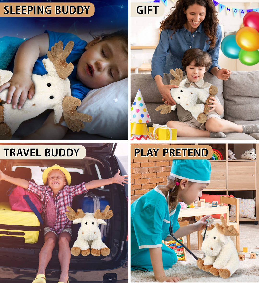 Super Soft Plush - Fancy Floppy Moose 10.5"