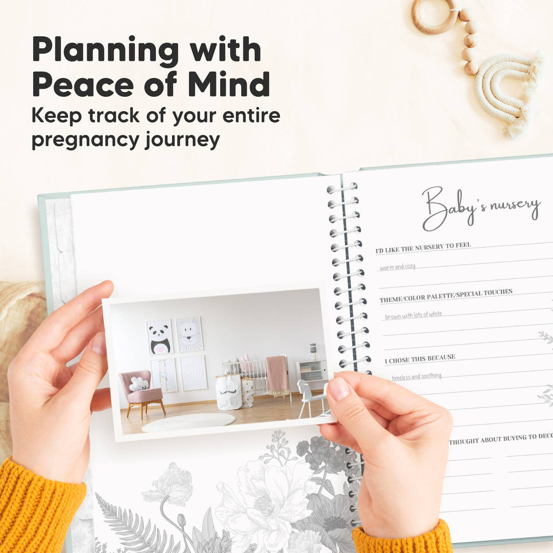 Blossom Pregnancy Journal Book for First Time Mom (Sage)
