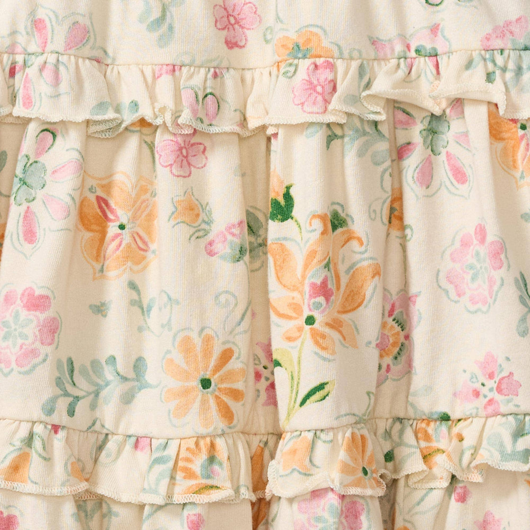 Mediterranean Floral Organic Cotton Dress