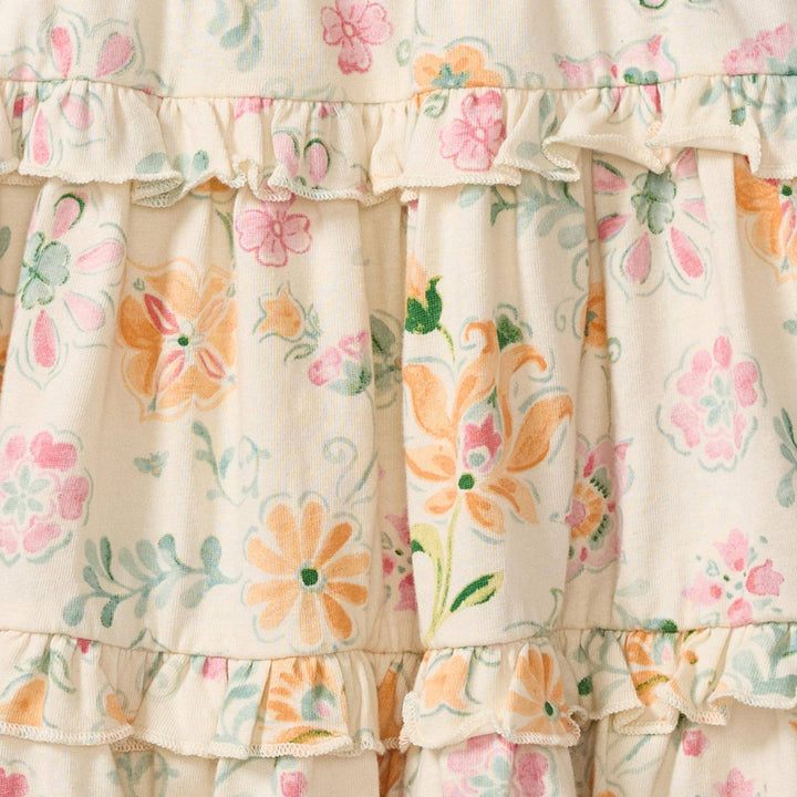Mediterranean Floral Organic Cotton Dress