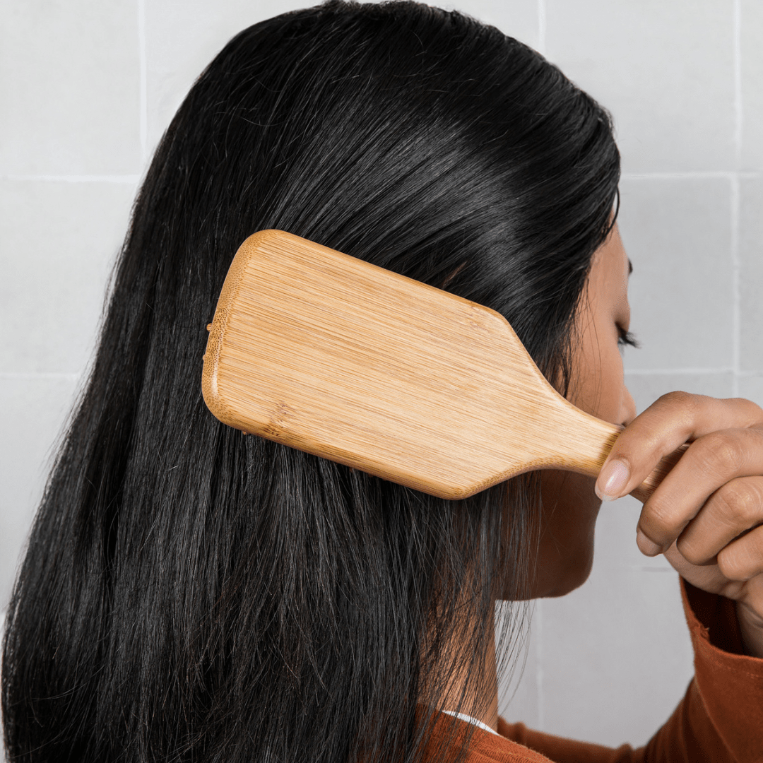 Bamboo Hair Brush Gently Detangling For Static & Frizz