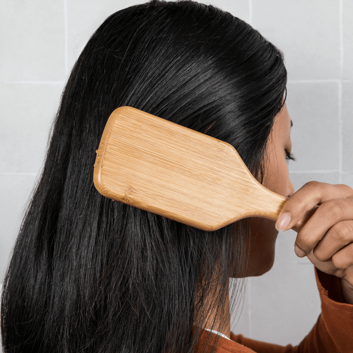 Bamboo Hair Brush Gently Detangling For Static & Frizz