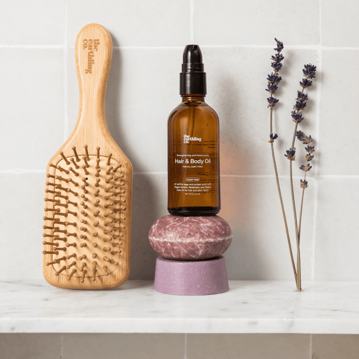 Bamboo Hair Brush Gently Detangling For Static & Frizz