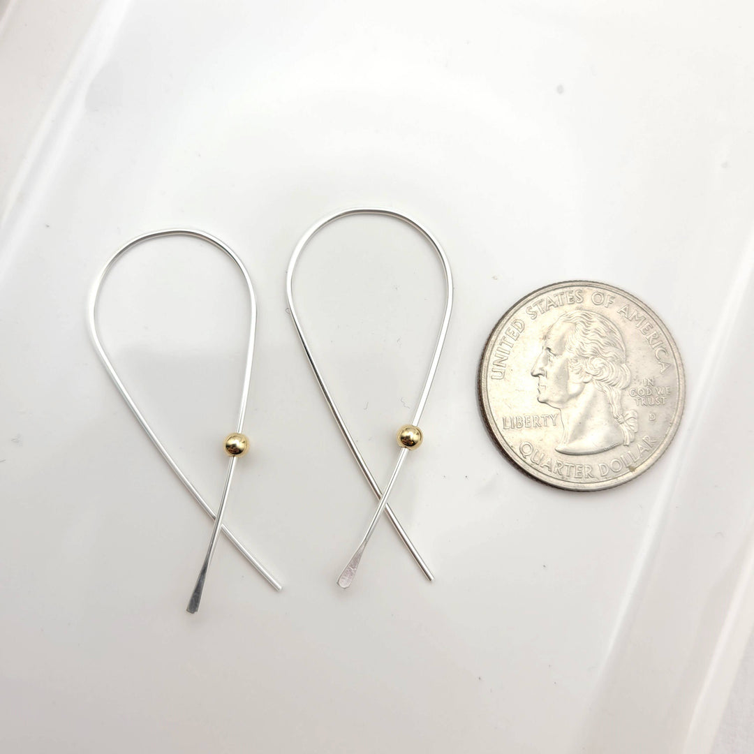 Sterling Silver Wishbone Threader Earrings
