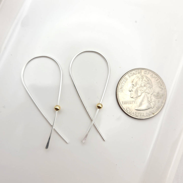 Sterling Silver Wishbone Threader Earrings