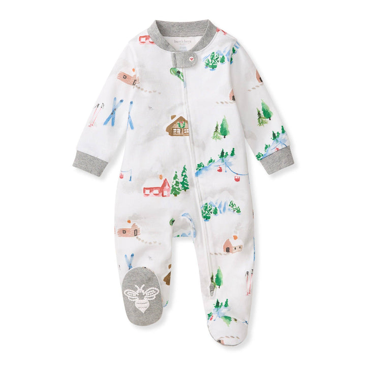 Ski Slopes Organic Cotton Footed Sleeper