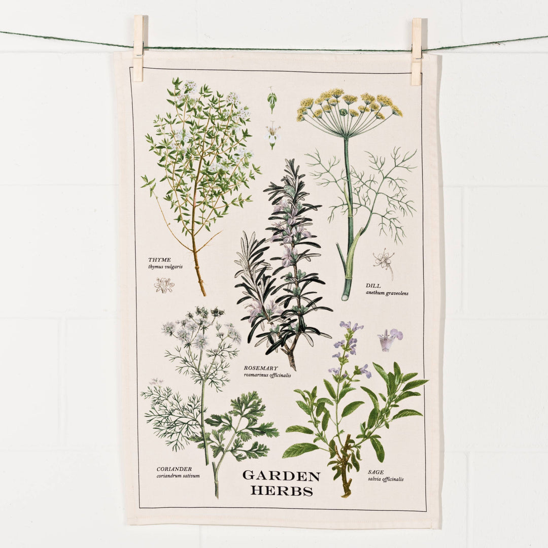 Garden Herbs Dishtowel