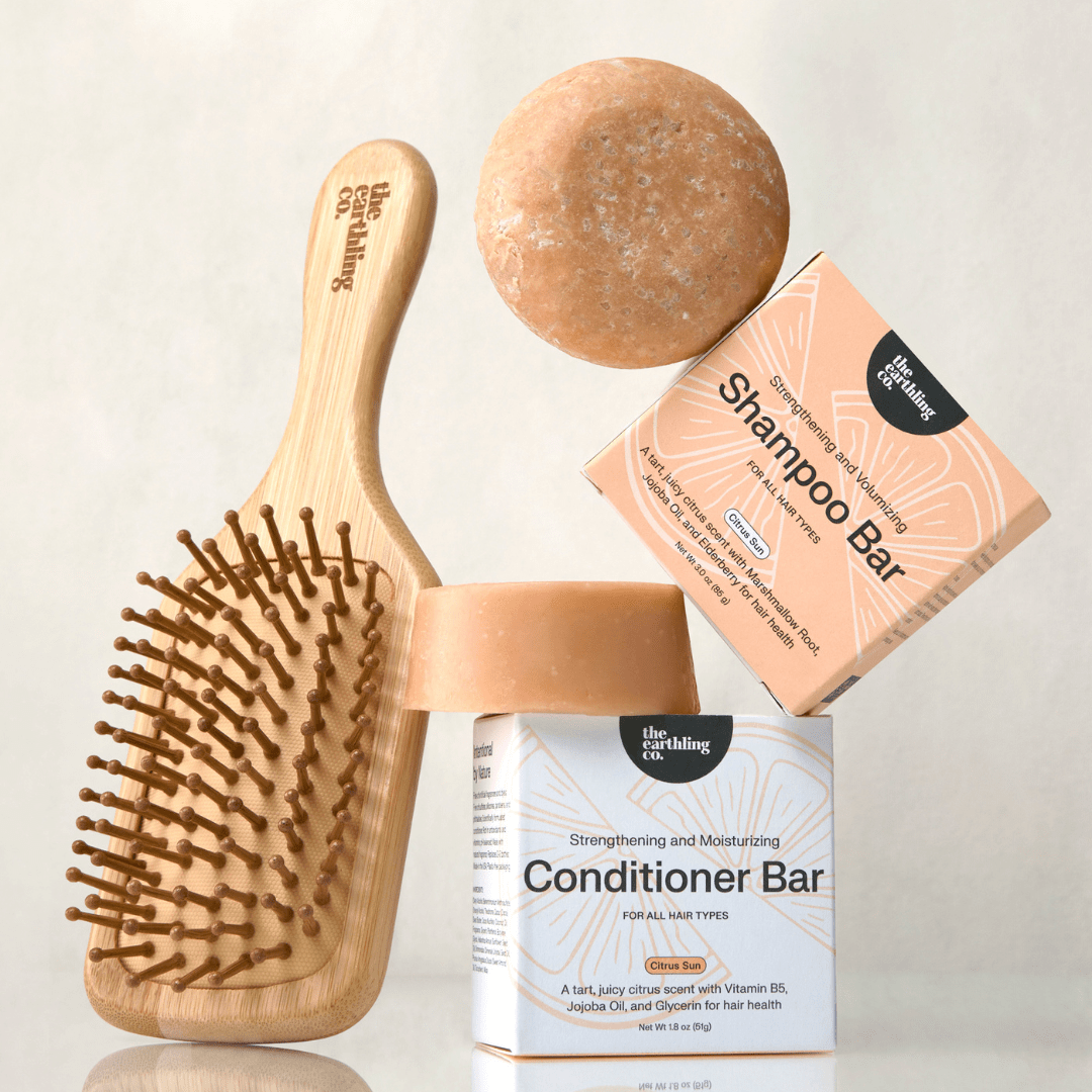 Bamboo Hair Brush Gently Detangling For Static & Frizz