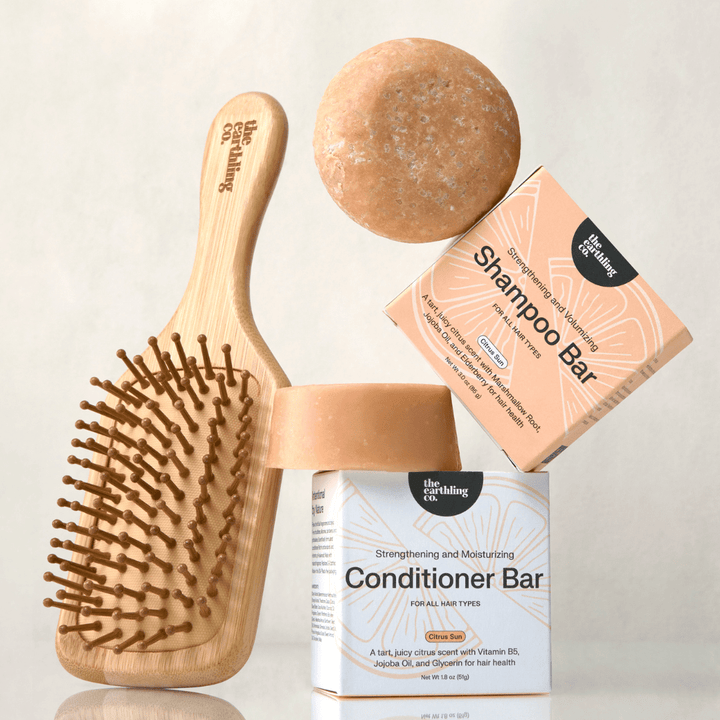 Bamboo Hair Brush Gently Detangling For Static & Frizz