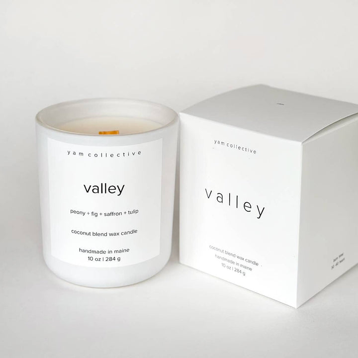 Valley Matte White Candle: Tulip + Fig