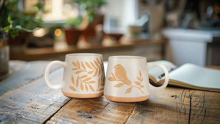 Oversized Birds on a Branch Mug