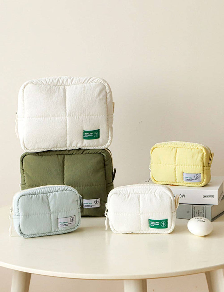 Solid Color Nylon Waterproof Makeup Bag