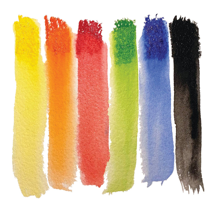 Extra Large Watercolor Pencils - 6 Eco-Friendly Colors