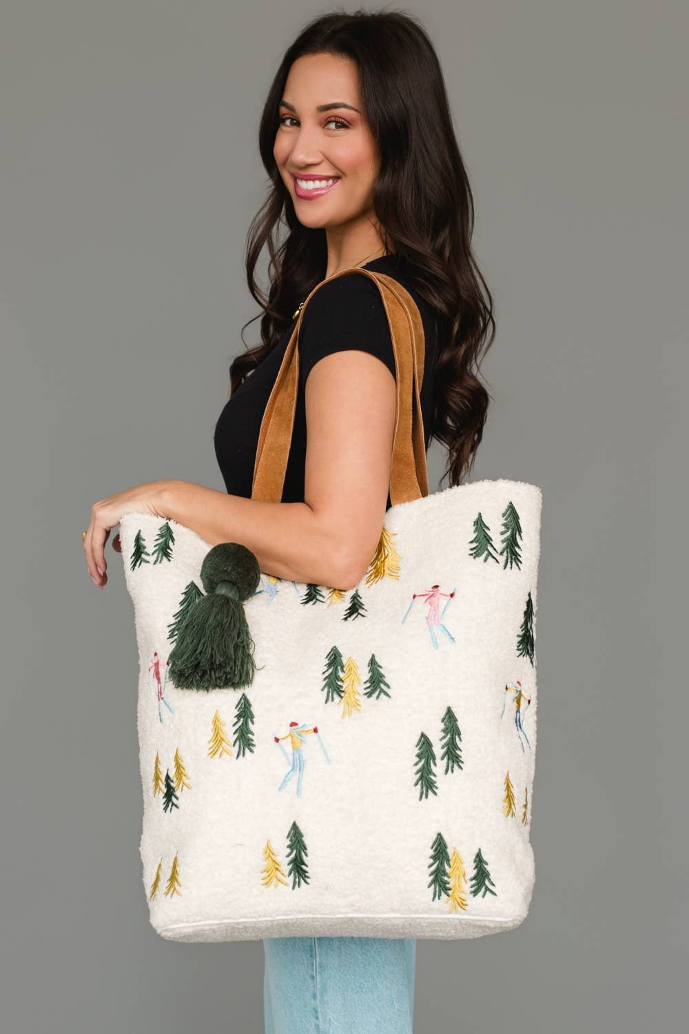Skiing People Scene Tote