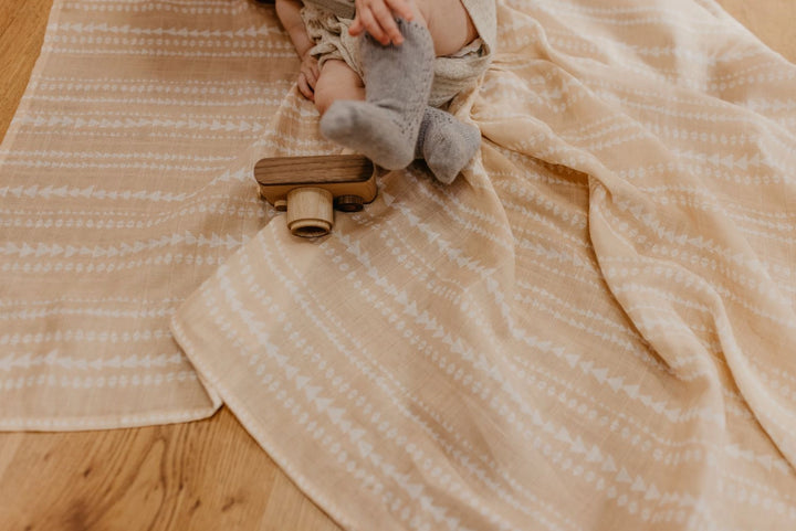 Terrain Apricot Swaddle Baby Blanket