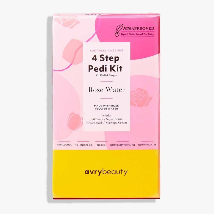 Rose Water 4 Step Pedi Kit