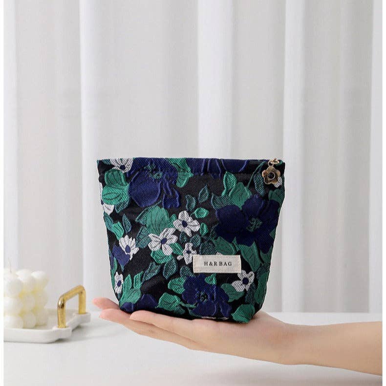 Colorful Embroidery Portable Cosmetic Bag