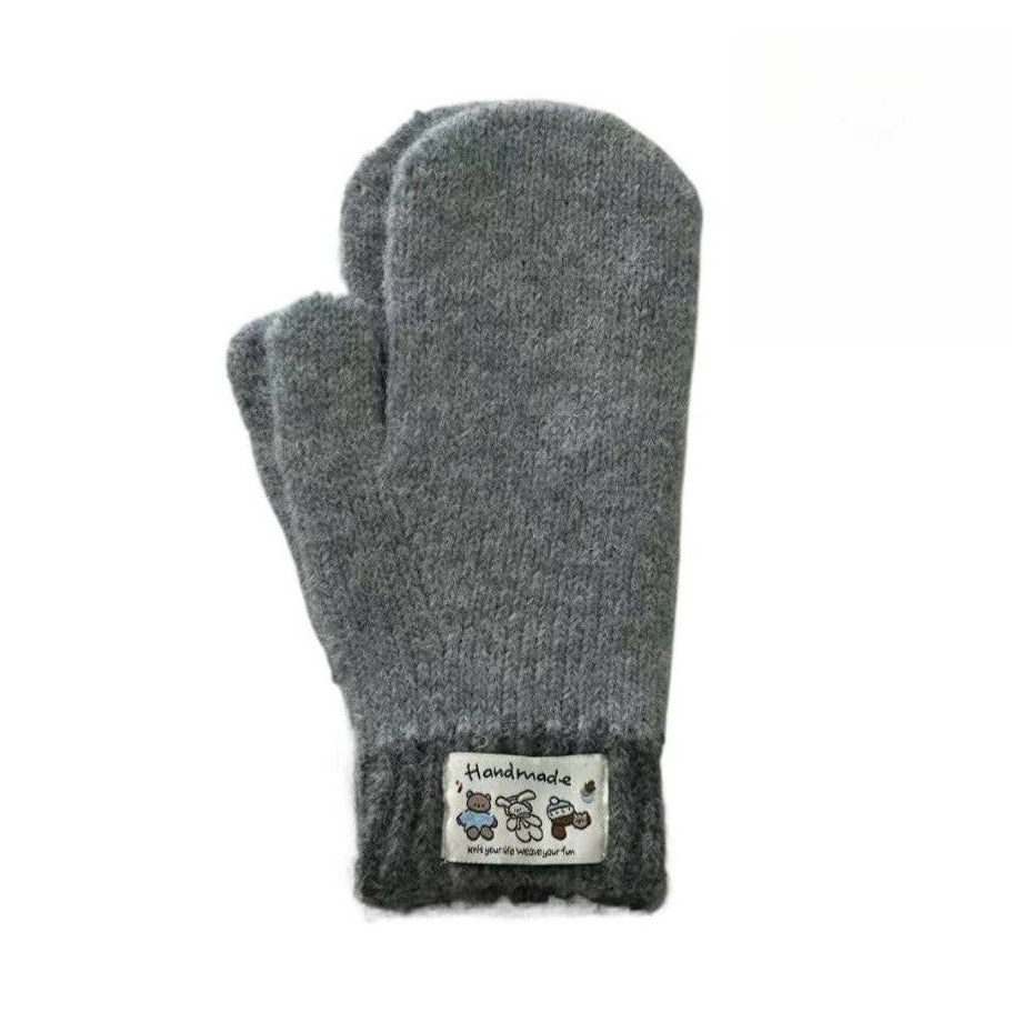 Color-Block Knitted Mittens