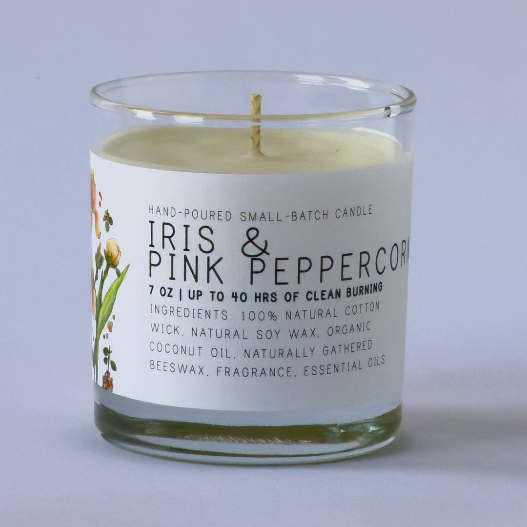 Iris & Pink Peppercorn Candle by Just Bee