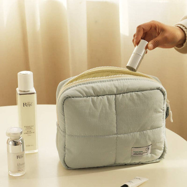 Solid Color Nylon Waterproof Makeup Bag