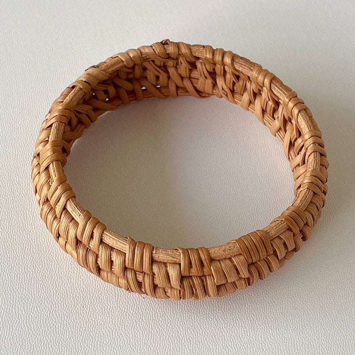 Vintage Straw Braided Round Bracelets