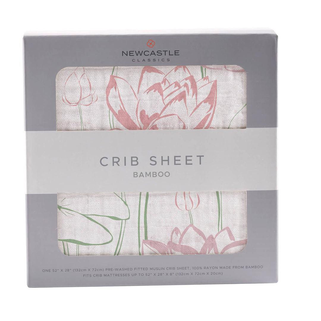 Water Lily Crib Sheet