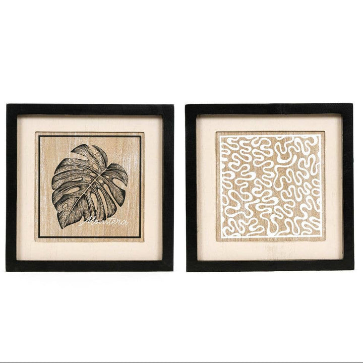 Reversible Wood Monstera Wall Art
