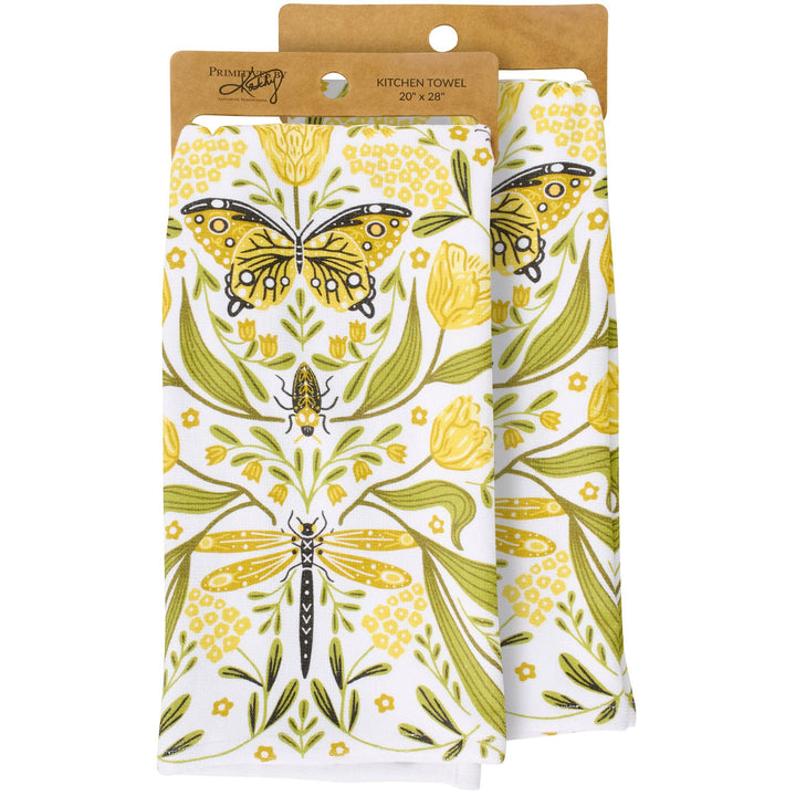 Golden Dragonfly Kitchen Towel