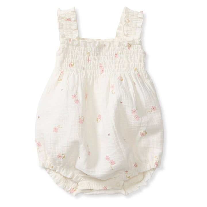 Floral Muslin Baby Girl Romper