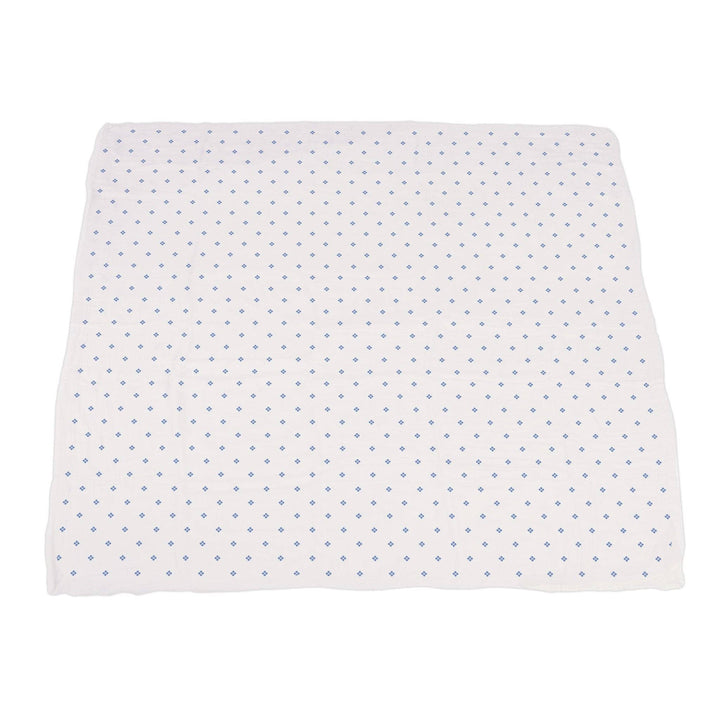 Wildflowers and Periwinkle Diamond Dot Bamboo Blanket
