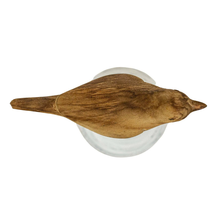 Mel Carved Bird on Perch Decorative Accent