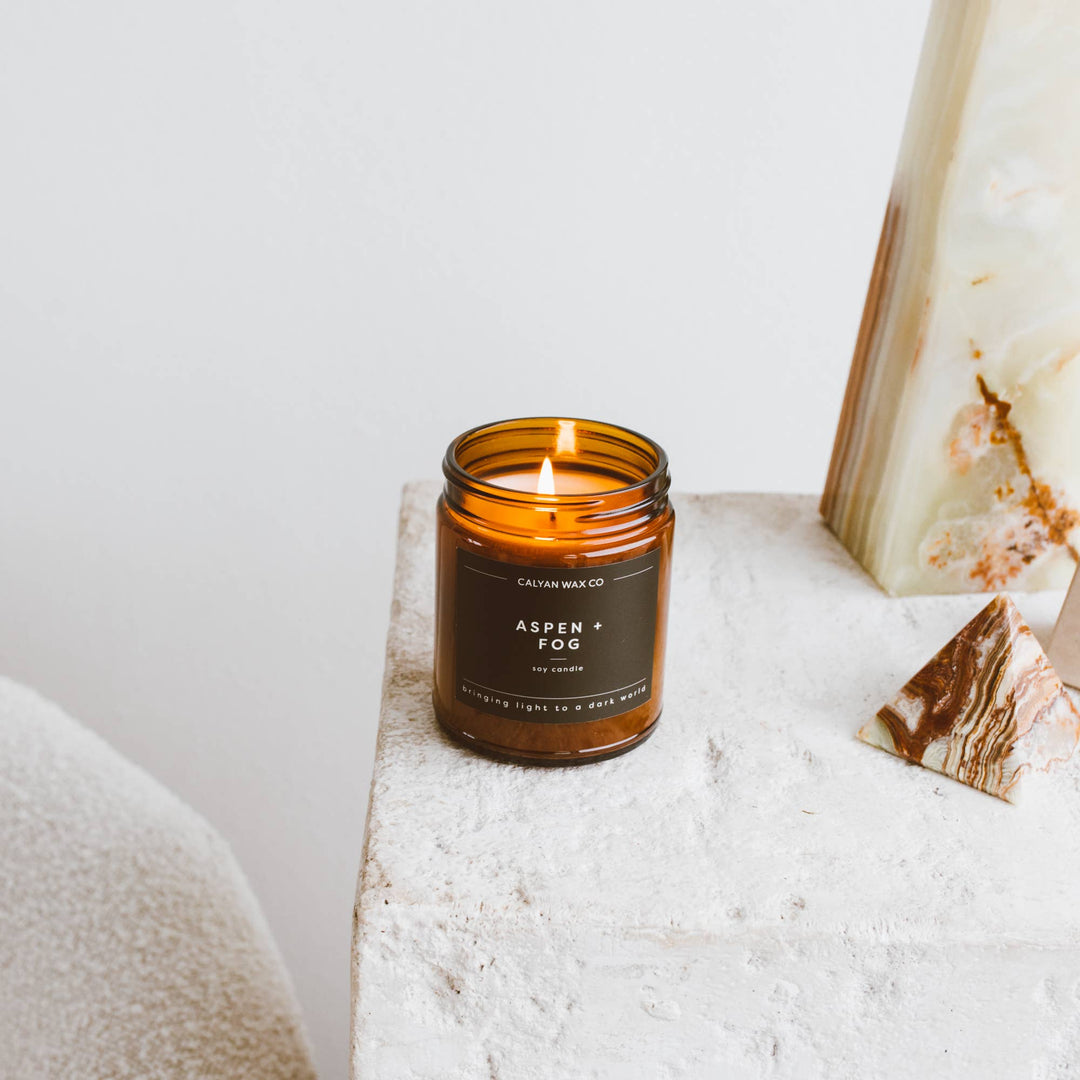 Aspen + Fog - Amber Jar Soy Candle