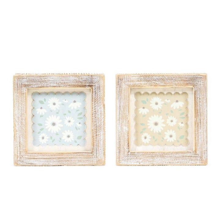 Two Sided Scallop Daisy Wall Art
