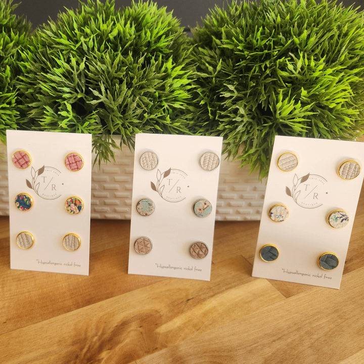 Triple Leather Button Sets