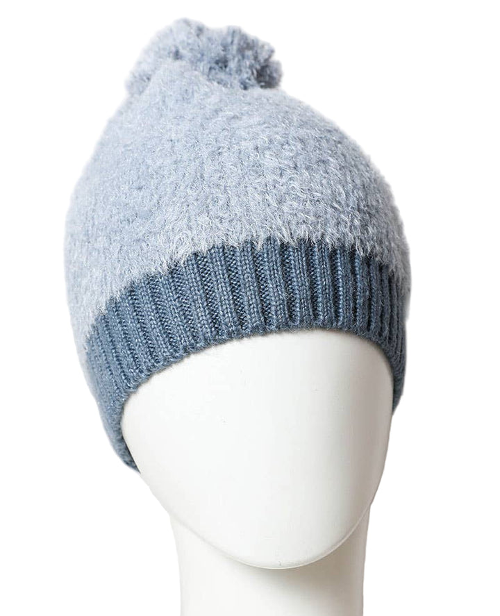 Furry Pom Knit Beanie