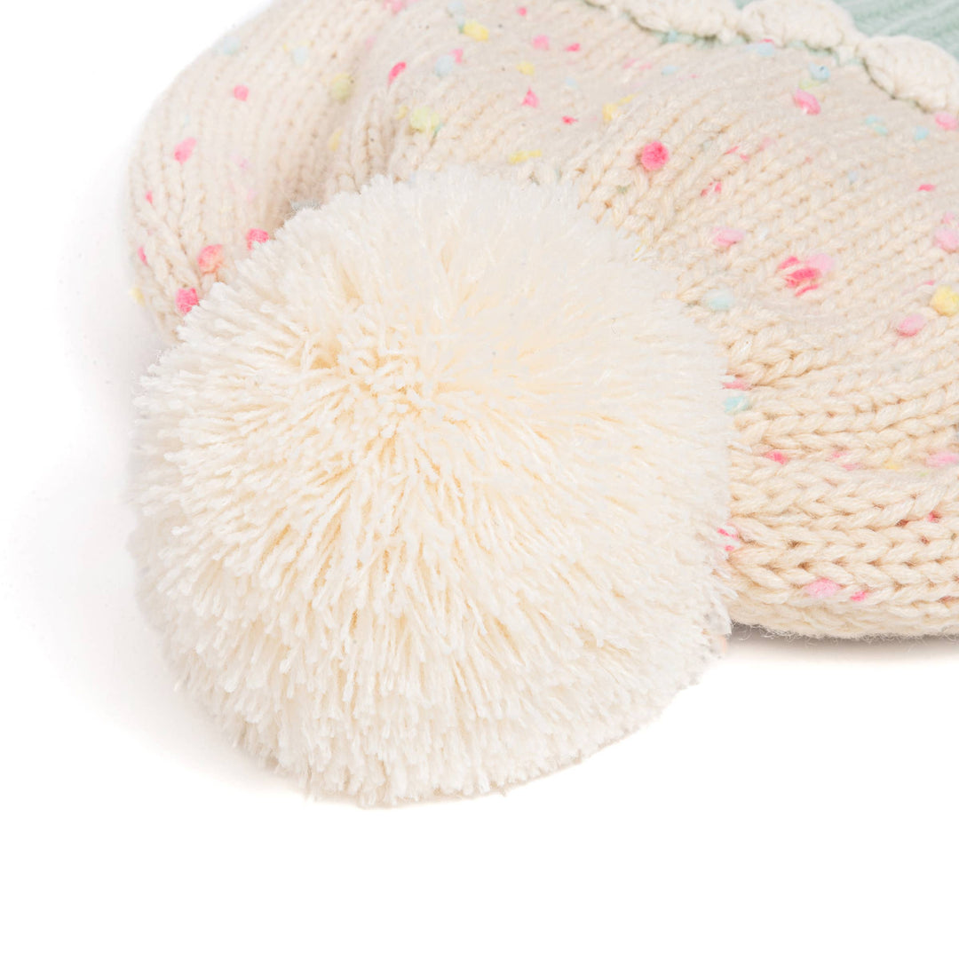 Pastel Cupcake Knit Winter Hat in Mint Green