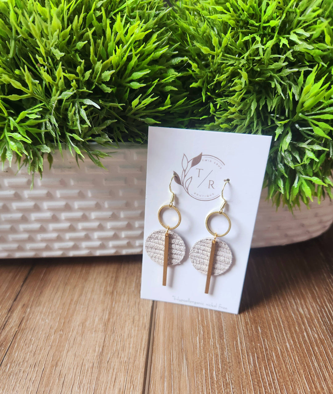 Mini-Jude Genuine Leather Earrings