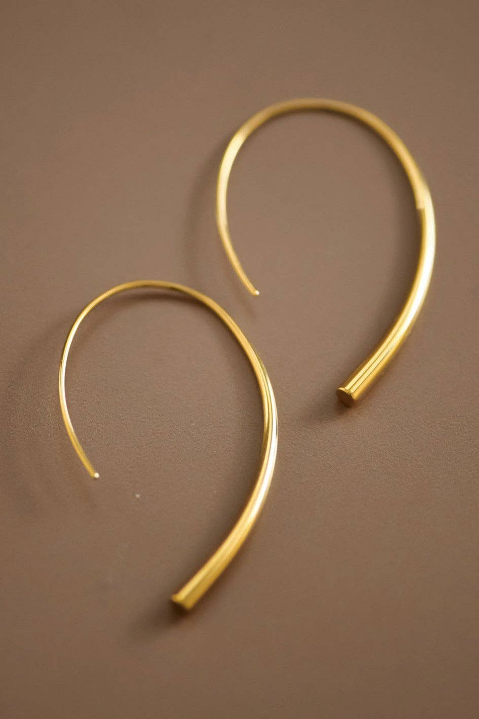 18K Gold PVD Plated Waterproof Stainless Steel Hoop Earrings