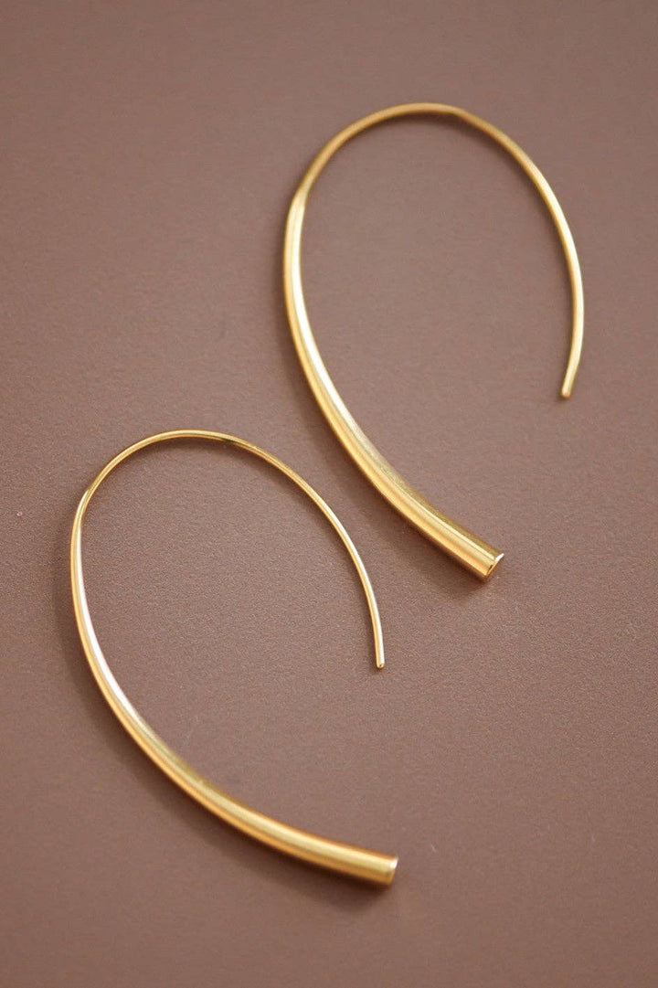 18K Gold PVD Plated Waterproof Stainless Steel Hoop Earrings