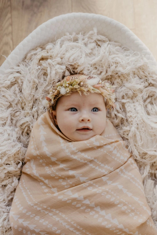 Terrain Apricot Swaddle Baby Blanket