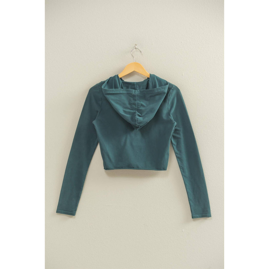 Zip Up Cropped Hoodie