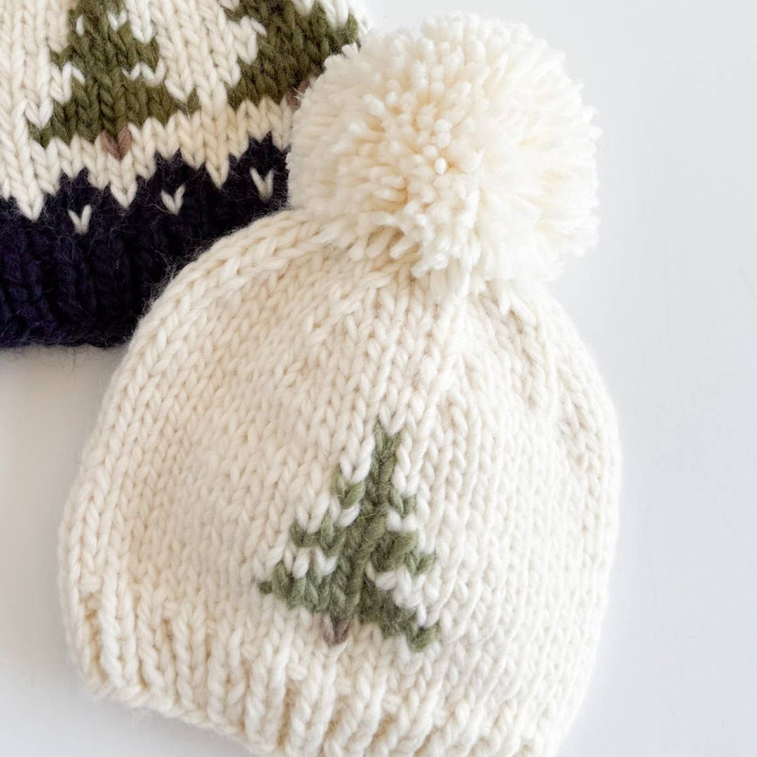 Cream Knit Tree Infant Hat