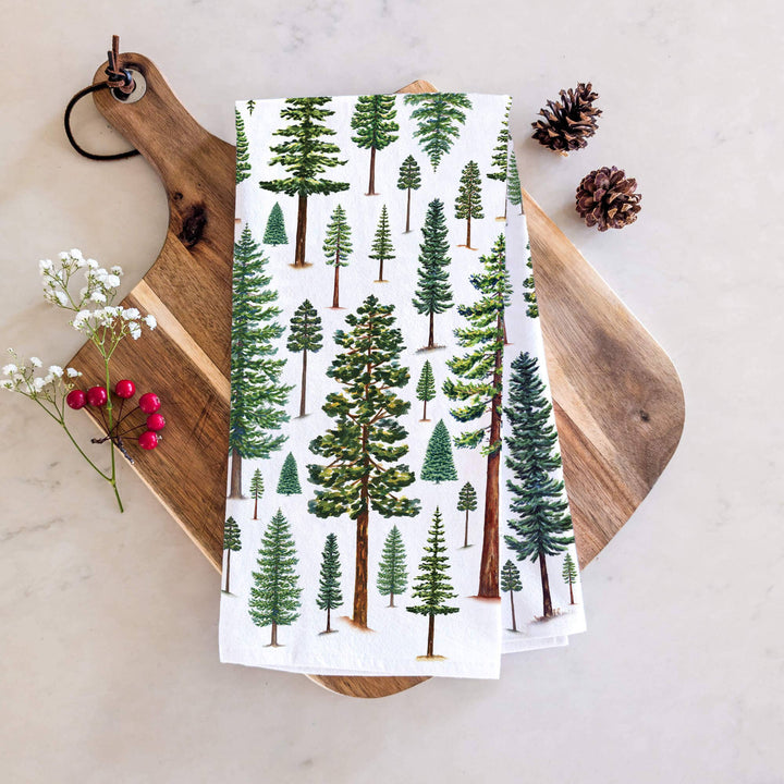 Evergreen Trees Tea Towel
