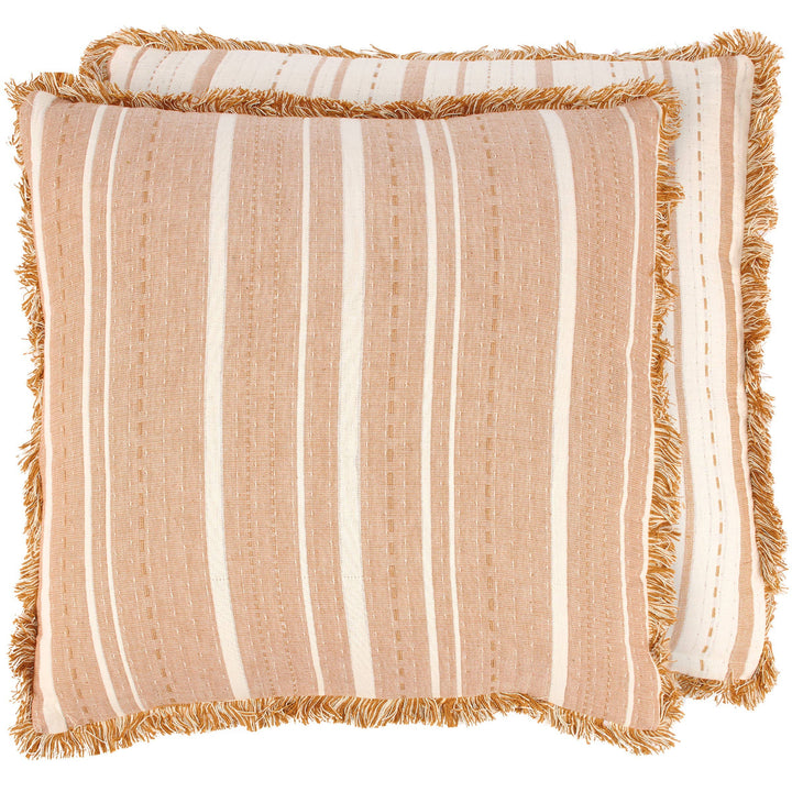 Striped Rust Pillow