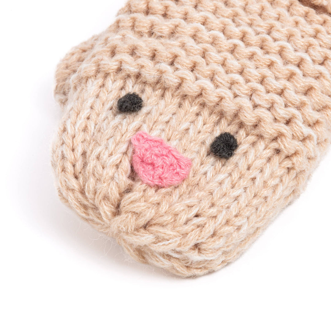 Baby Chick Knit Mittens for Girls