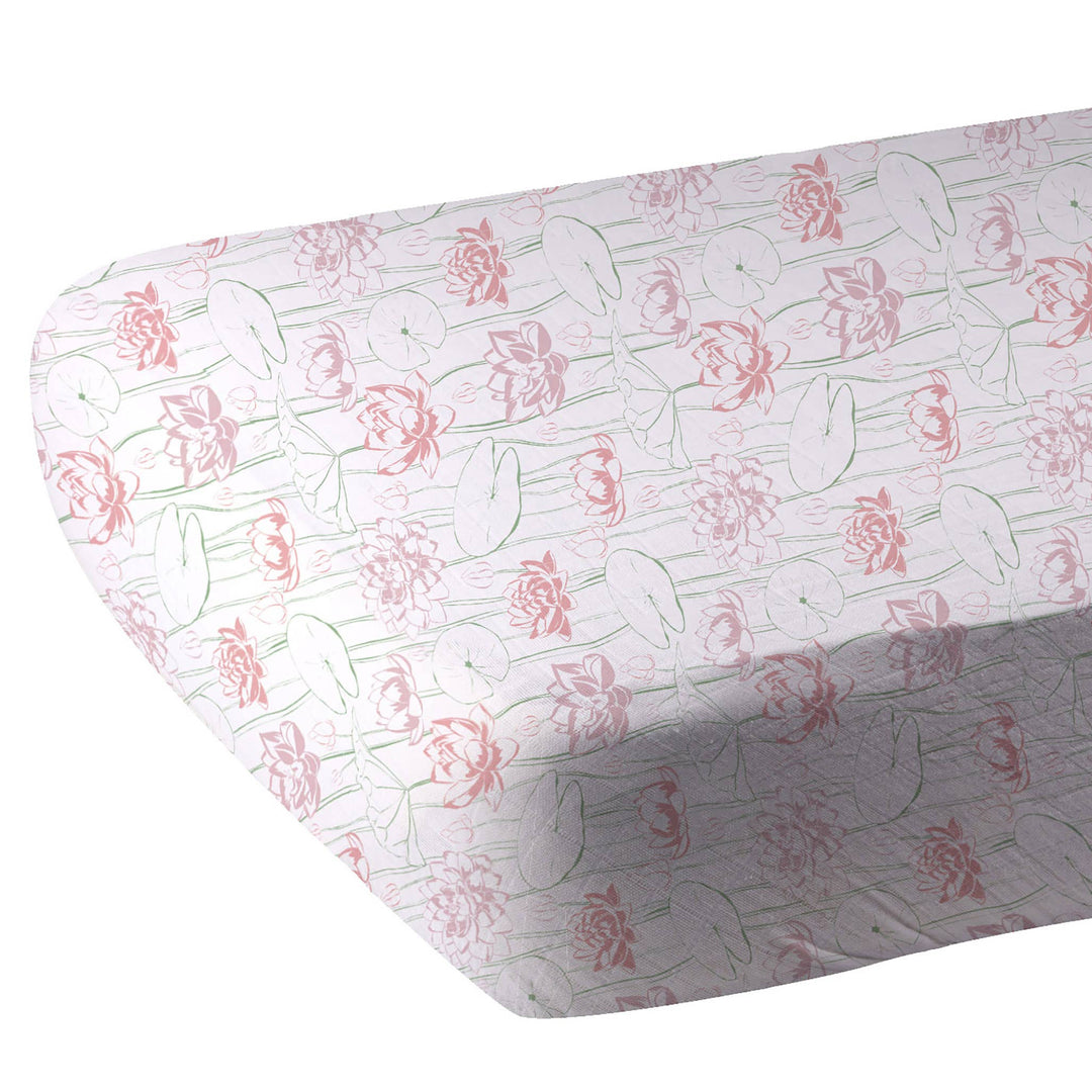 Water Lily Crib Sheet