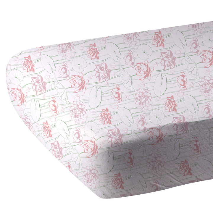 Water Lily Crib Sheet
