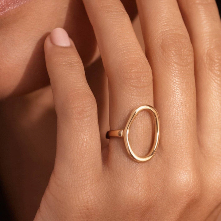 18K Gold Plated Waterproof Stainless Steel Ring