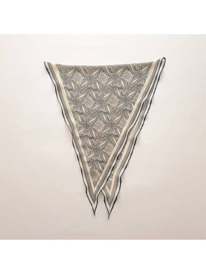 Blue Classic Paisley Scarf